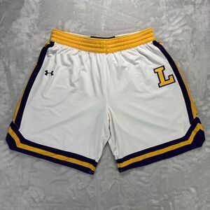 Vintage Under Armour Mens Authentic Short Sz LG, Basquetball Elastic Waist white